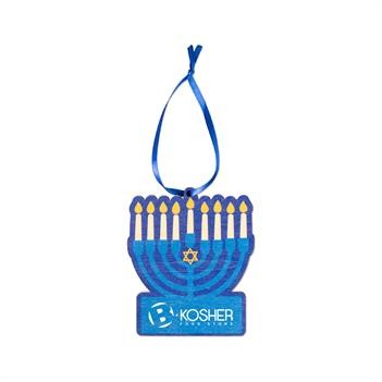 Wooden Menorah Ornament